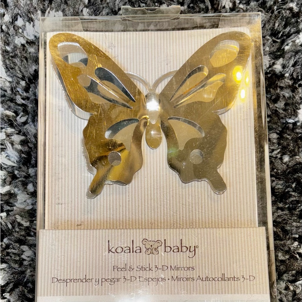 Five piece stick, and peel mirror butterflies.